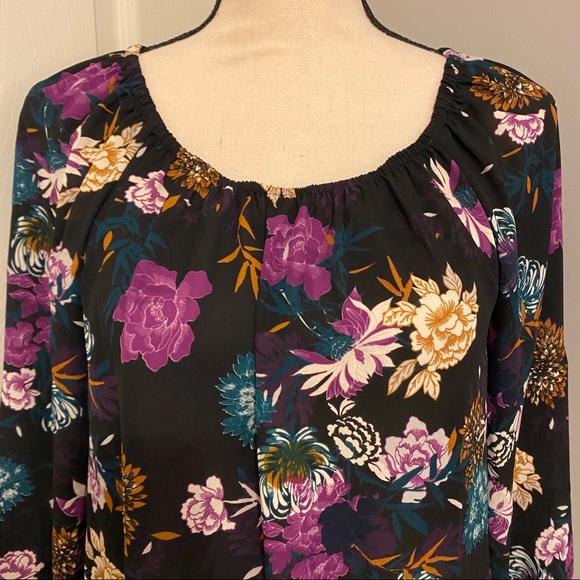 INC INTERNATIONAL CONCEPTS Ruffled Floral Blouse - Picture 2 of 7